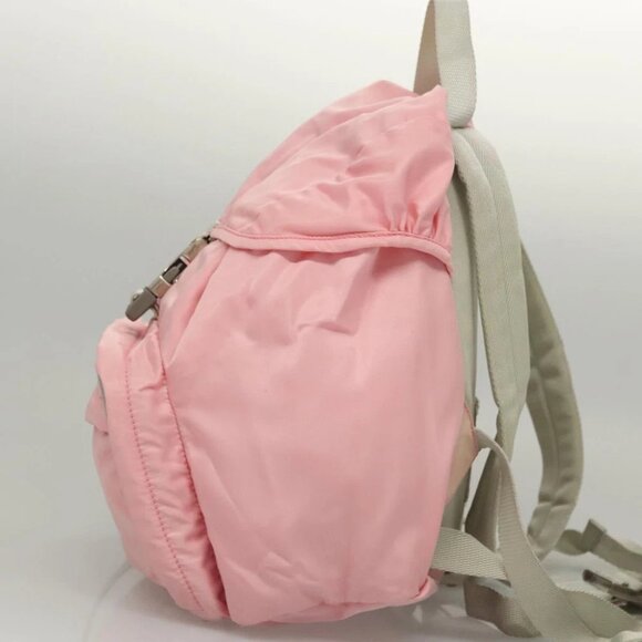 PRADA Backpack Nylon Pink Silver Auth ki5661 - Picture 5 of 15